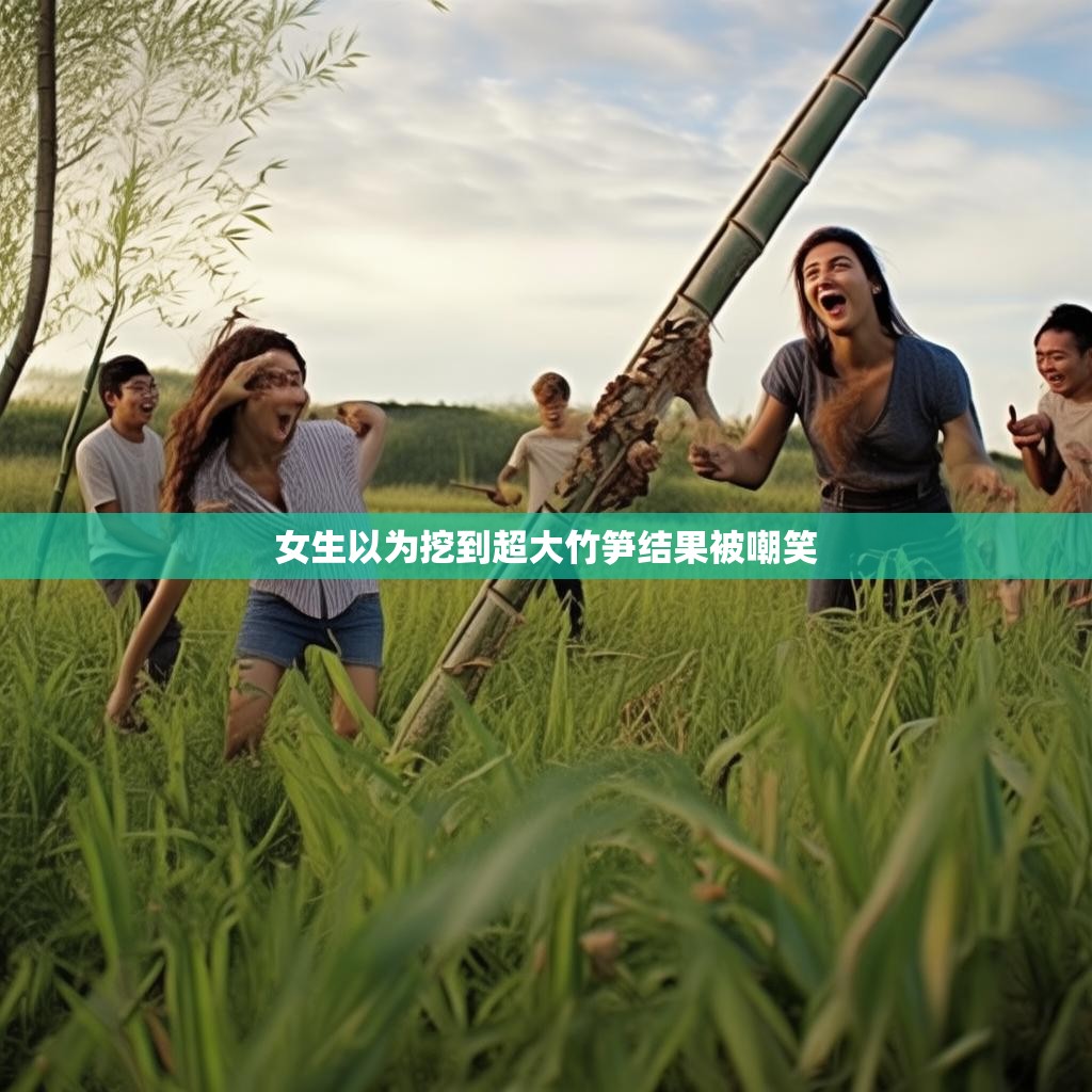 女生以为挖到超大竹笋结果被嘲笑
