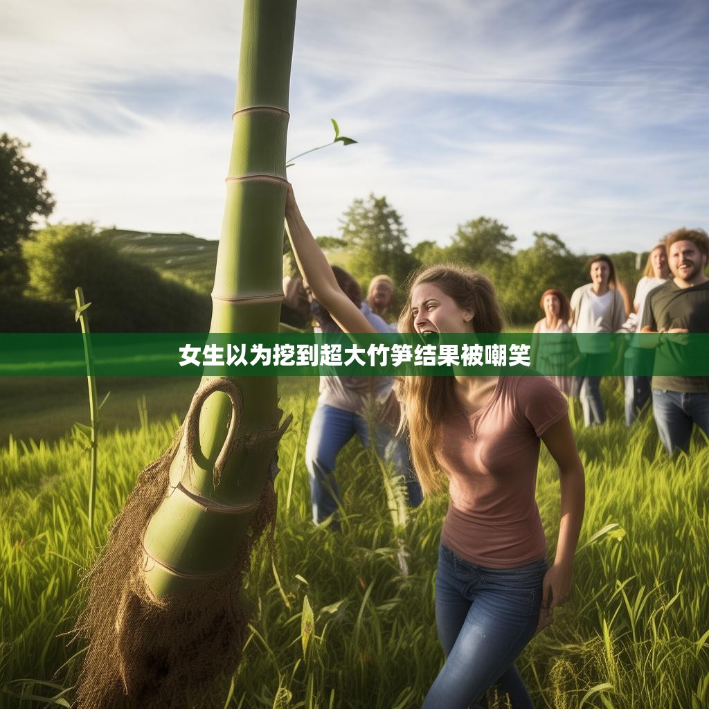 女生以为挖到超大竹笋结果被嘲笑