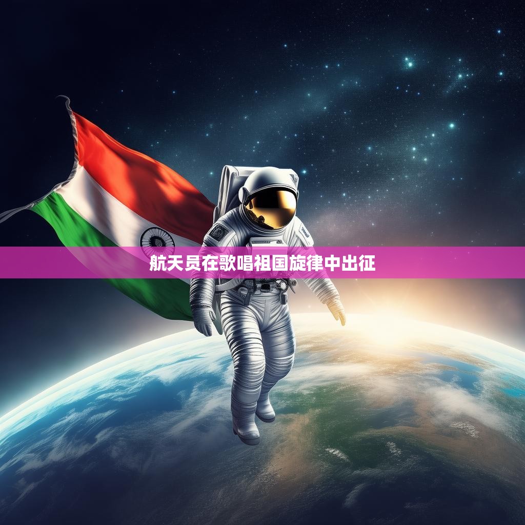 英勇的航天员在太空中砥砺前行