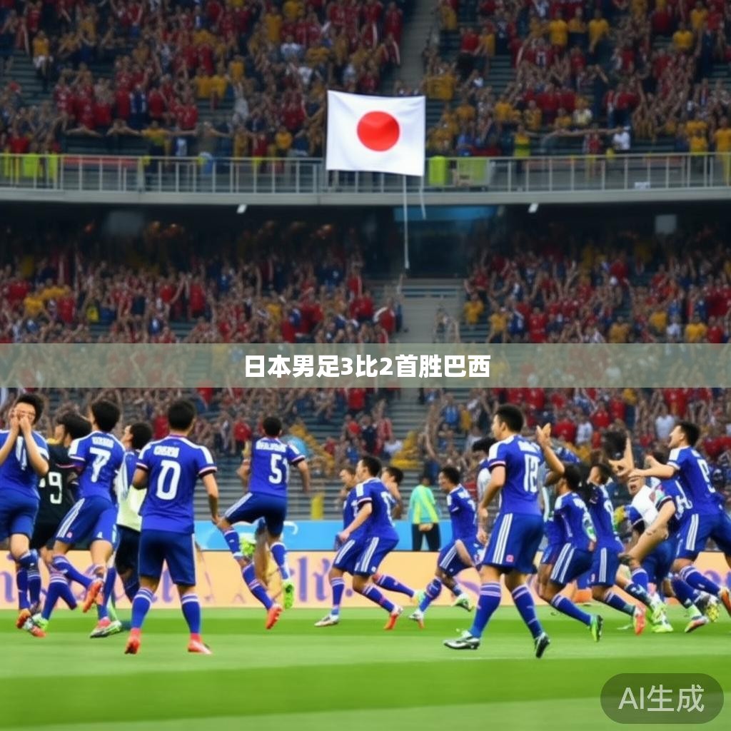 日本男足3比2首胜巴西