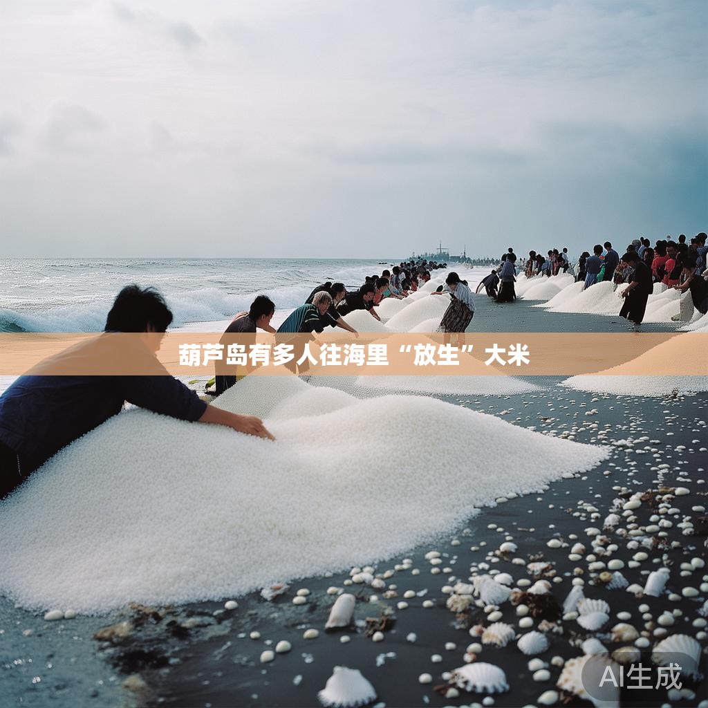 葫芦岛有多人往海里“放生”大米