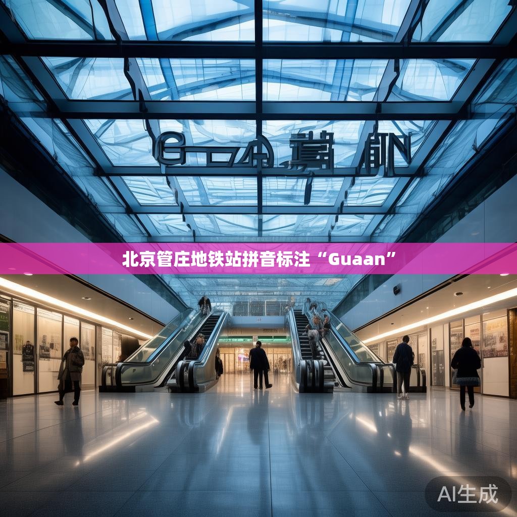 北京管庄地铁站拼音标注“Guaan”
