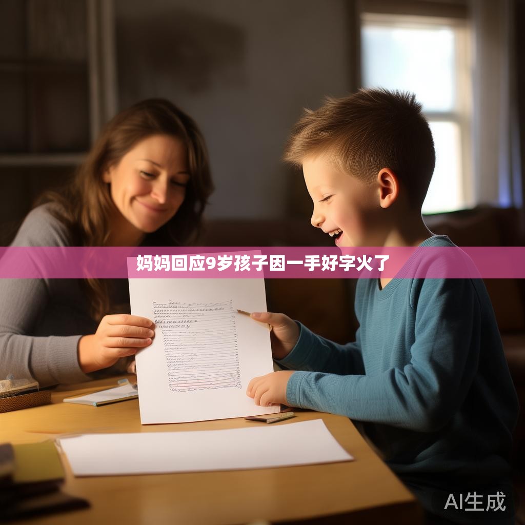 妈妈回应9岁孩子因一手好字火了