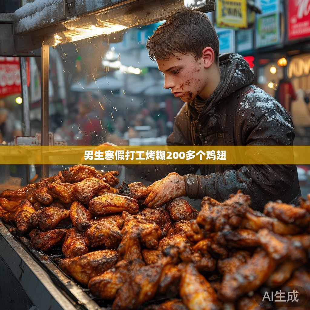 男生寒假打工烤糊200多个鸡翅