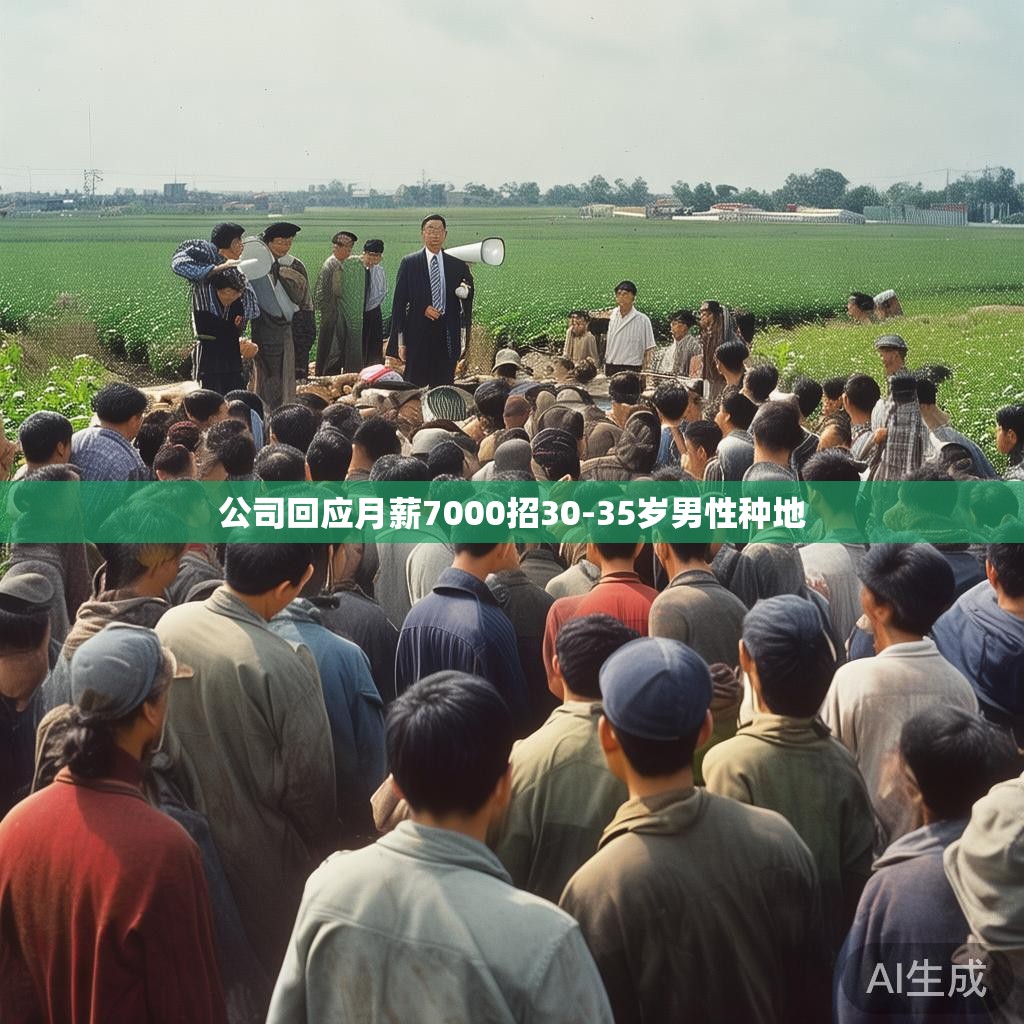公司回应月薪7000招30-35岁男性种地